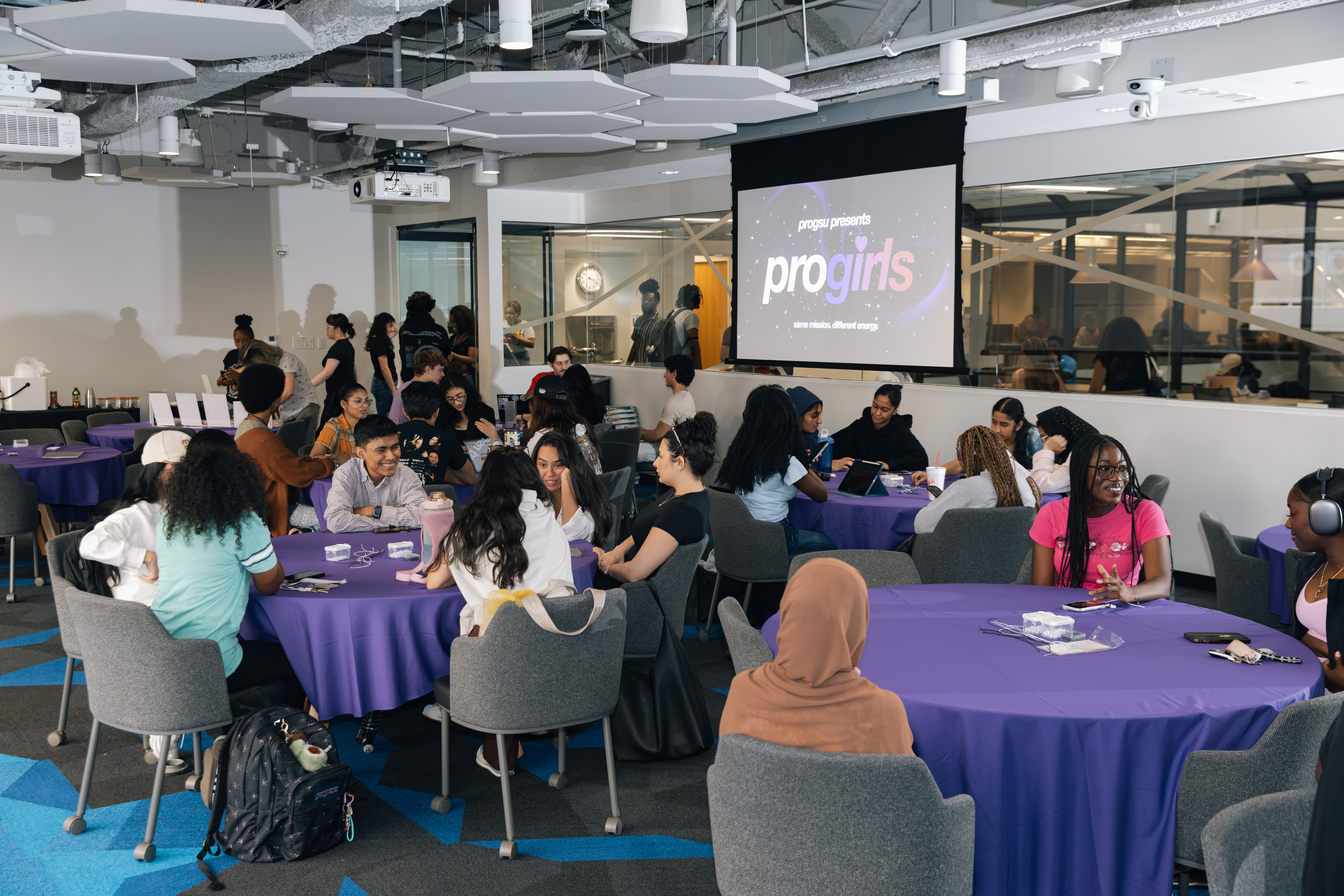 participants at a progirls program event